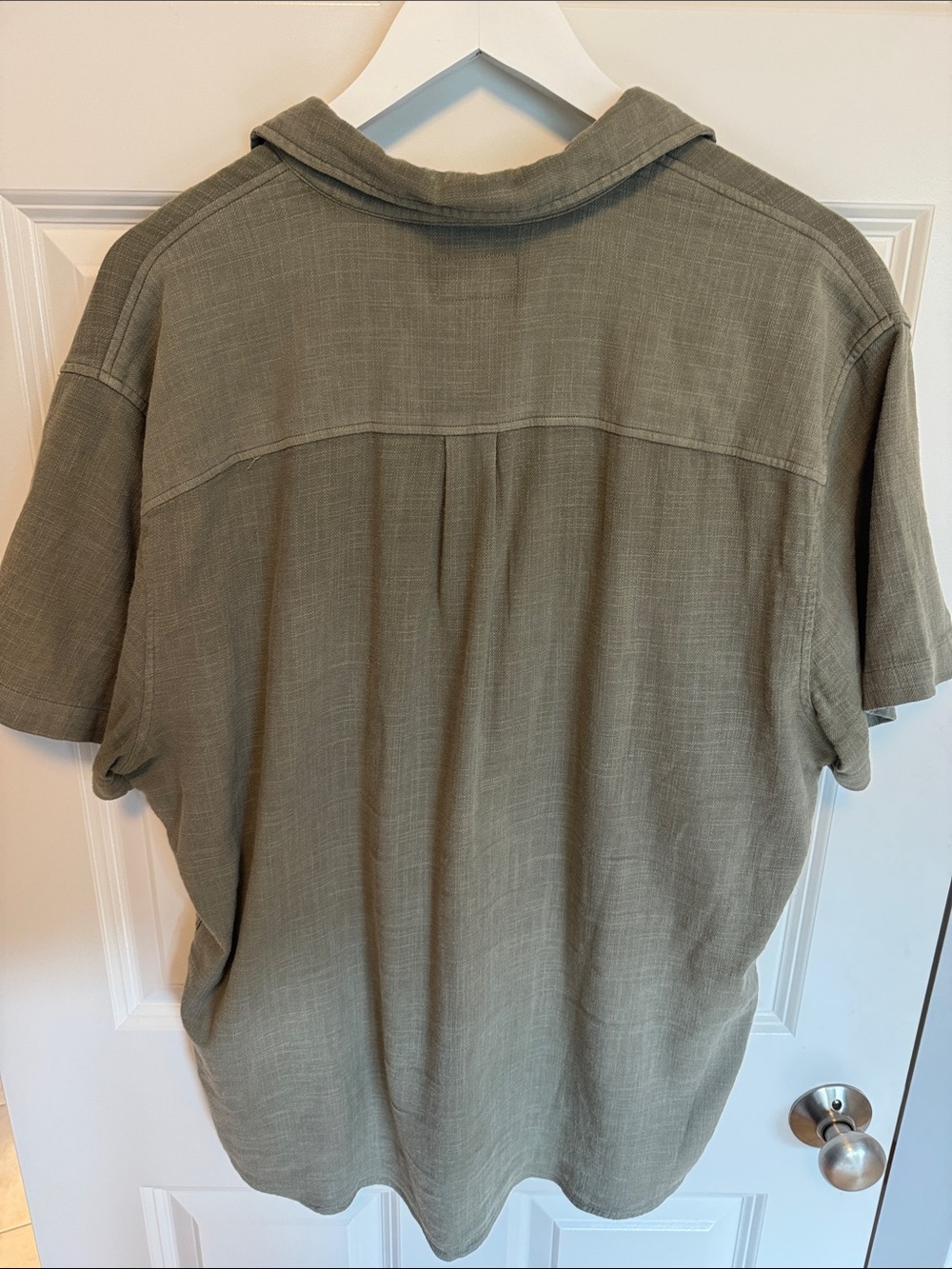 Marine Layer Olive Green Short-Sleeve Button-Down Shirt - Picture 4 of 5
